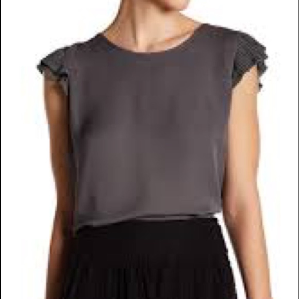 NWOT Joie Nesrin Silk Top Granite Sz S